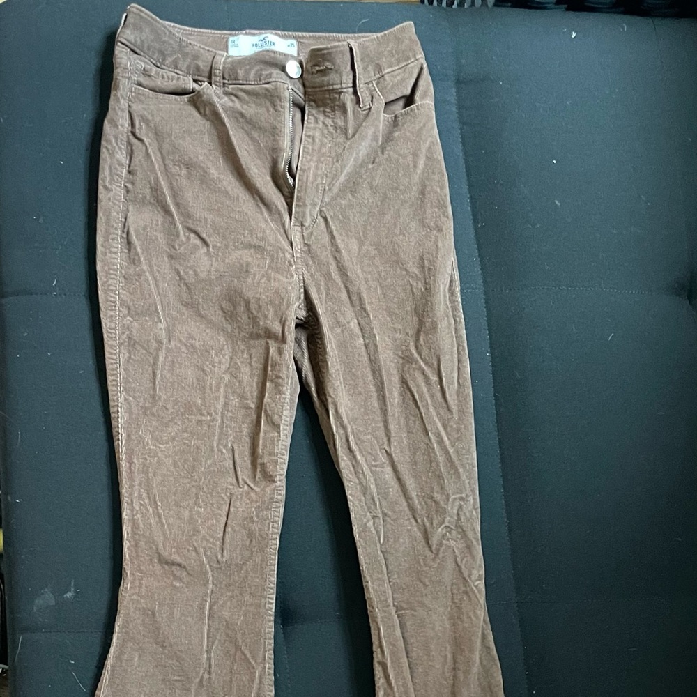 Hollister Corduroy Brown Flare Pant
